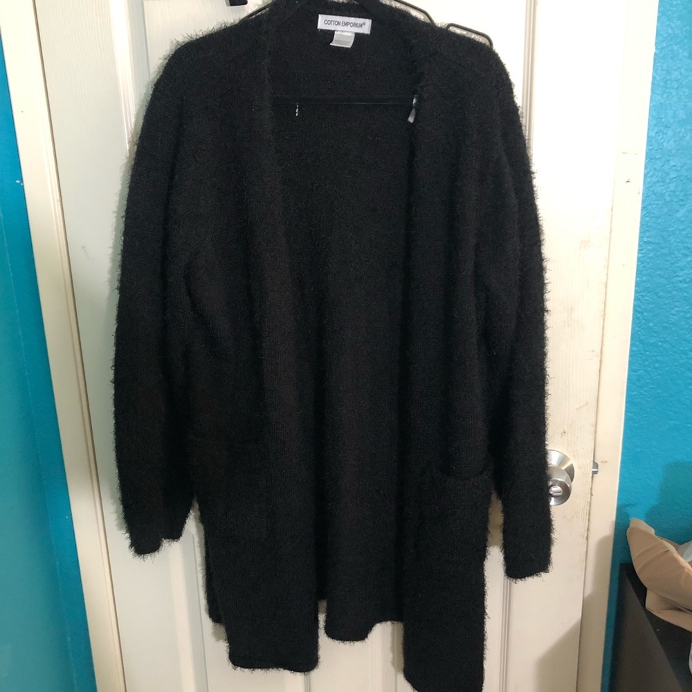 Black Fuzzy Cardigan